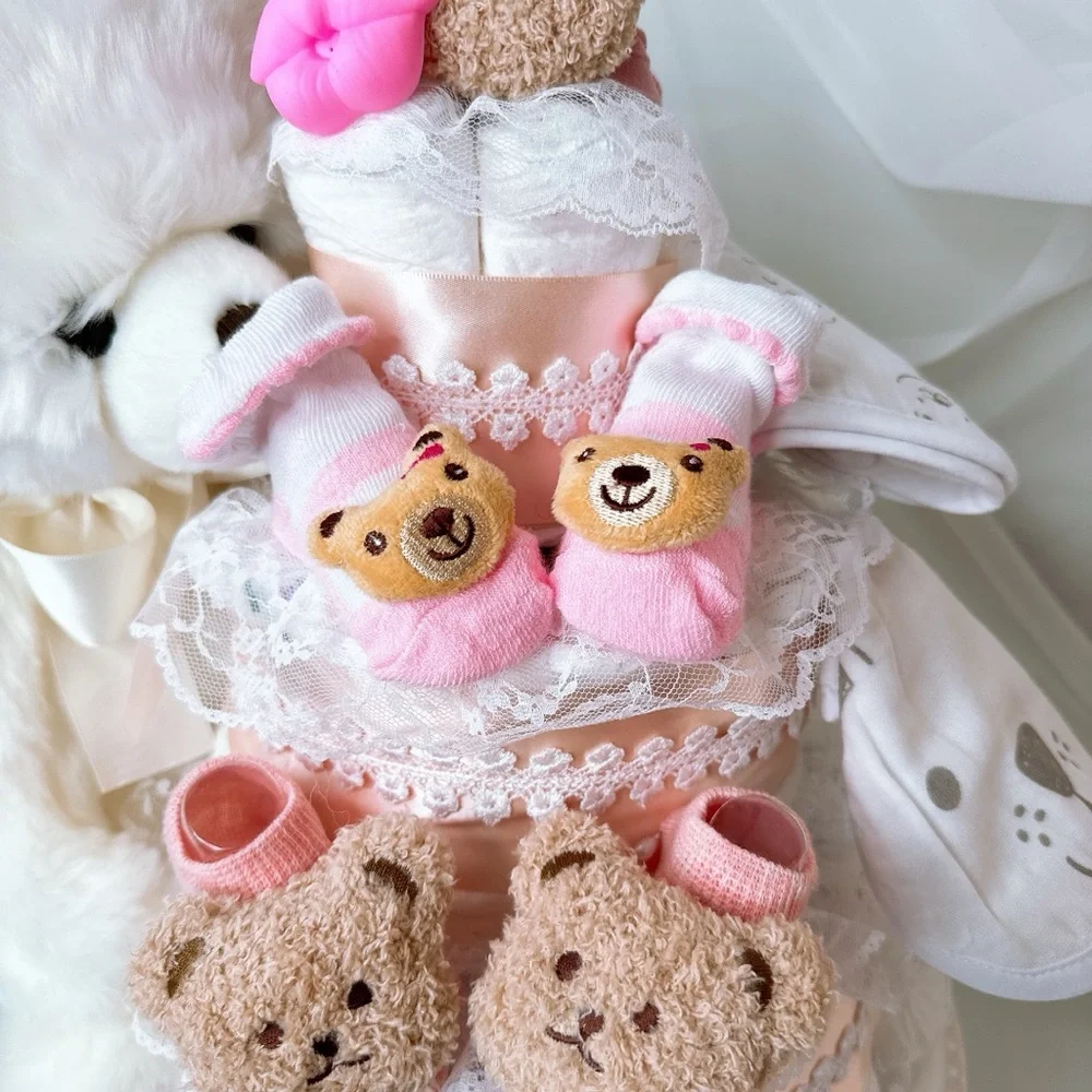 Baby Bear Diaper Cake, Baby Shower Gift